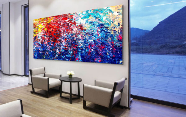 Vivid Waterscape - Abstract Expressionism by Estelle Asmodelle